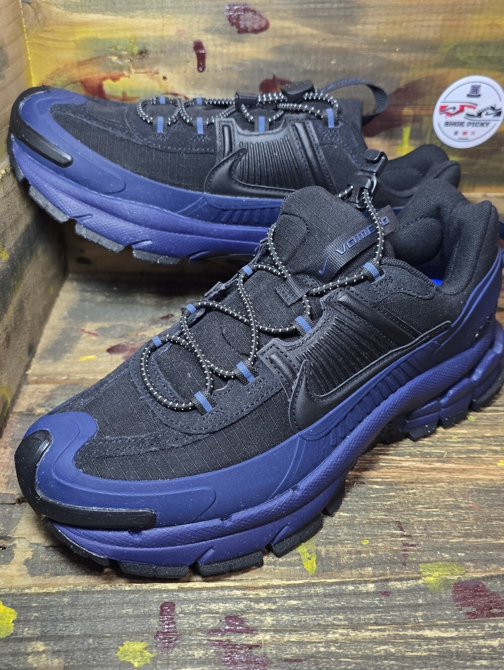 NEW NIKE Zoom Vomero Roam Black Racer Blue  HQ2181-400 Women’s 9.5 (Men Sz 8)